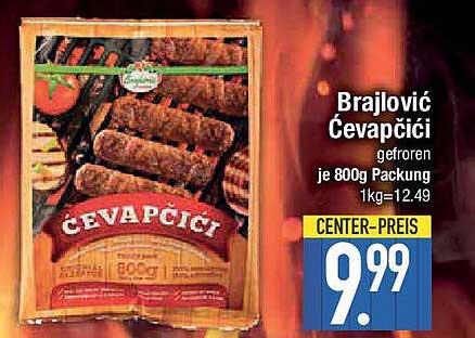Brajlović Čevapčići gefroren je 800g Packung