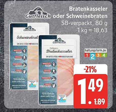 Bratenkasseler oder Schweinebraten - Guttfleisch