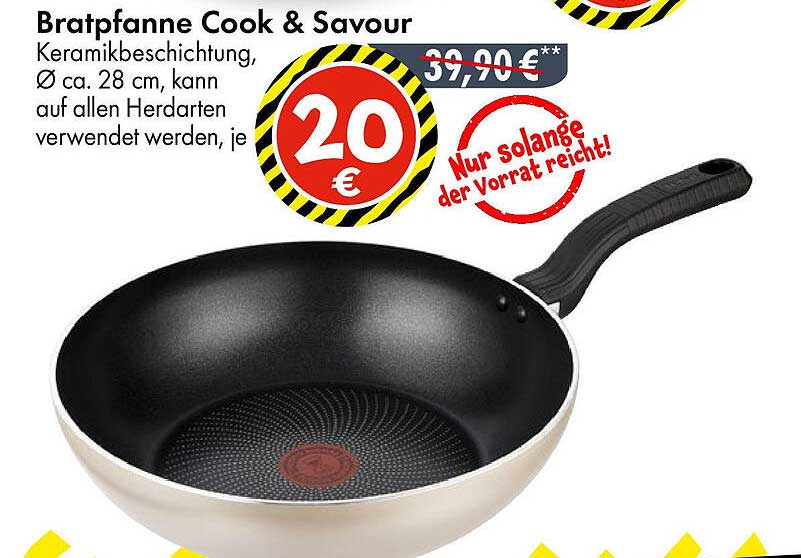 Bratpfanne Cook & Savour, Ø ca. 28 cm, Keramikbeschichtung