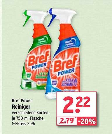 Bref Power Reiniger verschiedene Sorten, je 750-ml-Flasche
