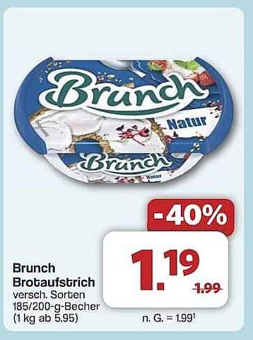 Brunch Brotaufstrich verschiedene Sorten 185/200-g-Becher