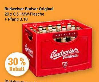 Budweiser Budvar Original 20 x 0,5 l-MW-Flasche + Pfand 3,10