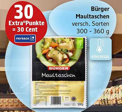 Bürger Maultaschen, verschiedene Sorten 300 - 360 g