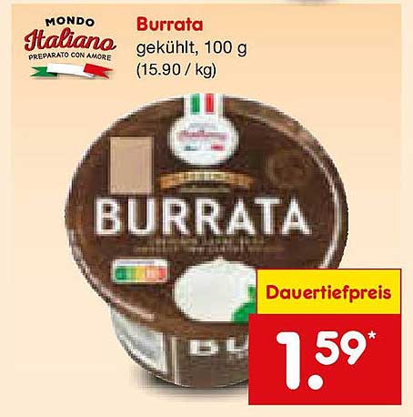 Burrata gekühlt, 100 g