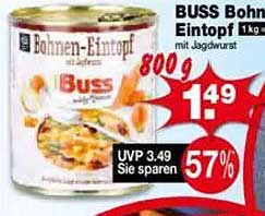 BUSS Bohnen-Eintopf 800 g mit Jagdwurst