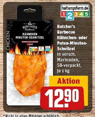 Butcher's Barbecue Hähnchen- oder Puten-Minuten-Schnitzel, je 1 kg