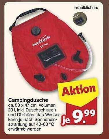 Campingdusche 20 Liter – Praktisch für unterwegs