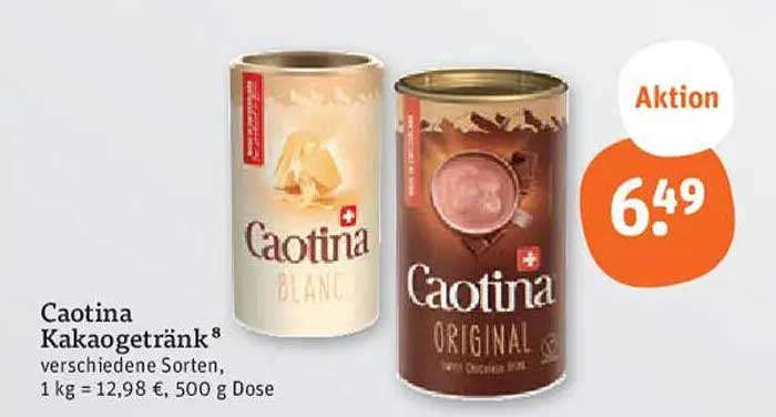Caotina Kakaogetränk - Verschiedene Sorten, 500 g Dose
