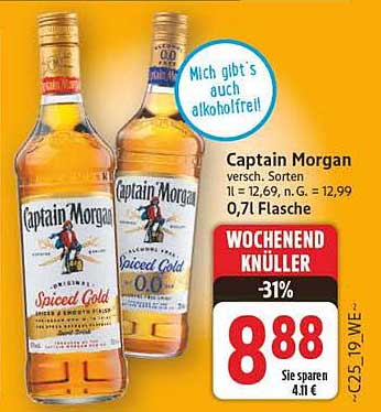 Captain Morgan Spiced Gold 0,7l Flasche