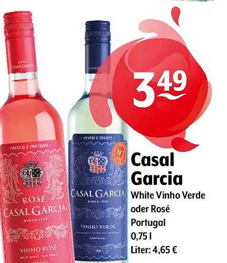 Casal Garcia White Vinho Verde oder Rosé Portugal 0,75 l