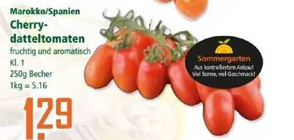 Cherry-Datteltomaten 250g Becher für 1,29 €