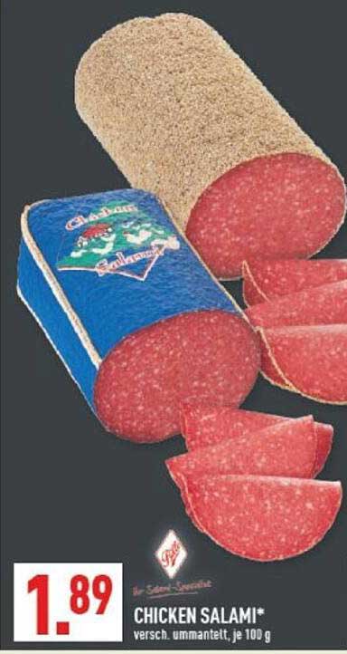 Chicken Salami - Verschiedene Varianten, ummantelt, je 100 g