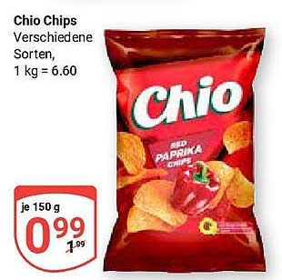 Chio Chips verschiedene Sorten - 150 g für nur 0,99 €