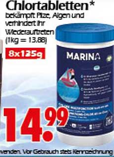 Chlortabletten von Marina - Bekämpfung von Plage und Algen