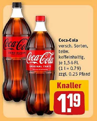 Coca-Cola 1,5L verschiedene Sorten