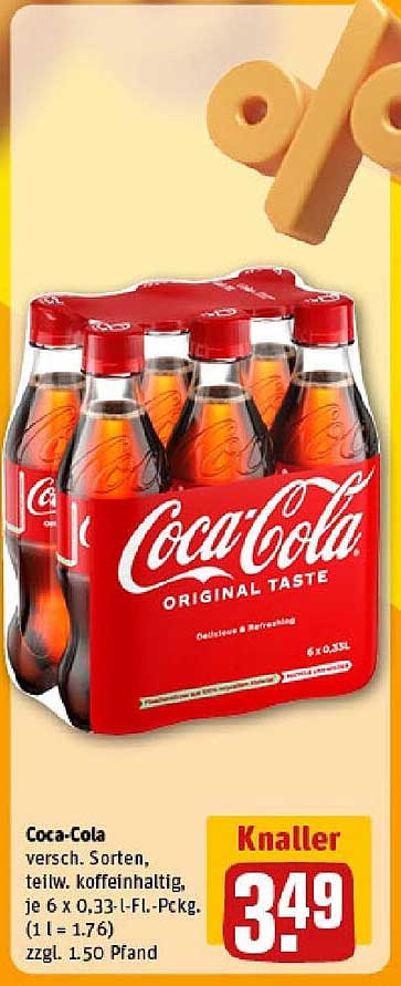 Coca-Cola 6 x 0,33 L - Knaller!