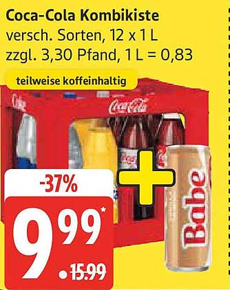 Coca-Cola Kombikiste, 12 x 1 L