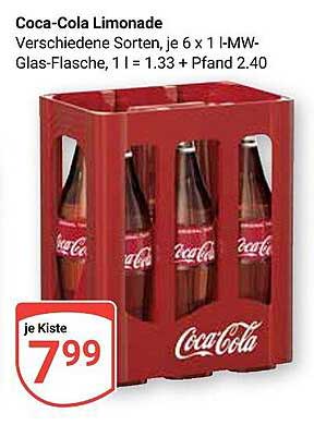 Coca-Cola Limonade 6 x 1 l-MW-Glas-Flasche
