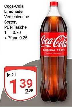 Coca-Cola Limonade - verschiedene Sorten in PET-Flasche