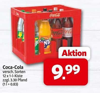Coca-Cola Sortiment 12 x 1-Liter-Kiste