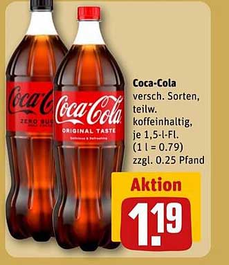Coca-Cola verschiedene Sorten, 1,5-L-Flasche