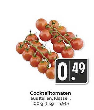 Cocktailtomaten aus Italien, Klasse I