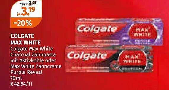 COLGATE MAX WHITE Zahnpasta 75ml