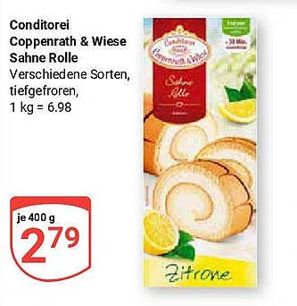 Conditorei Coppenrath & Wiese Sahne Rolle