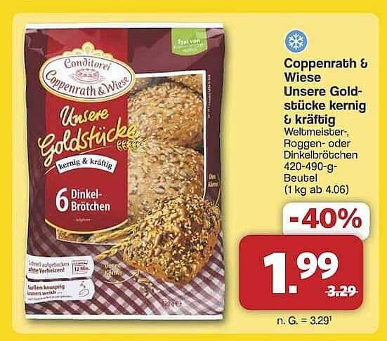 Coppenrath & Wiese Unsere Goldstücke kernig & kräftig 6 Dinkel-Brötchen