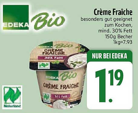 Crème Fraîche 150g Becher von Edeka Bio