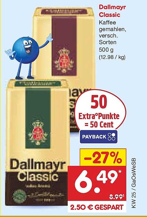 Dallmayr Classic Kaffee gemahlen, 500 g