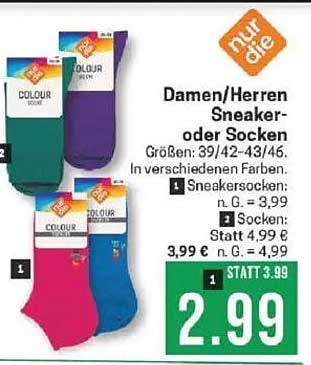 Damen/Herren Sneaker- oder Socken