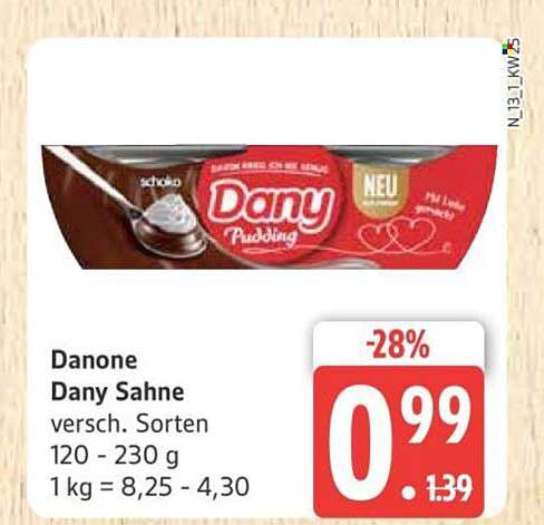 Danone Dany Sahne - köstlicher Pudding in verschiedenen Sorten