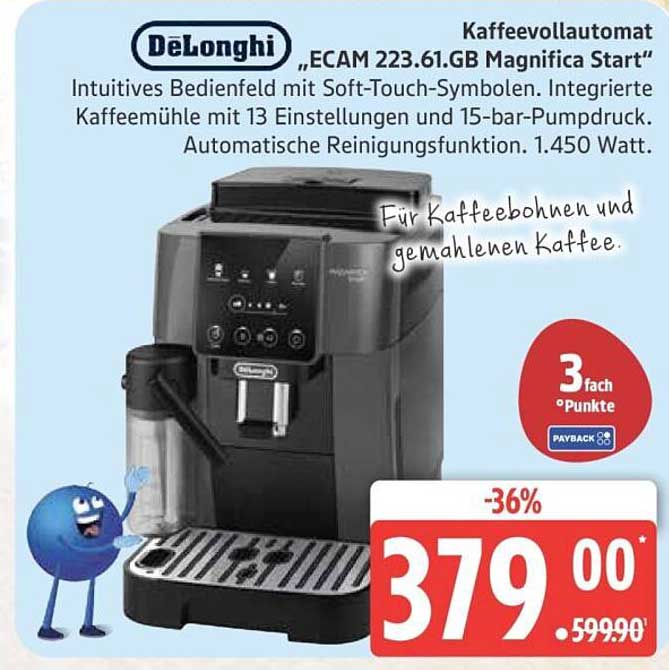 DeLonghi Kaffeevollautomat „ECAM 223.61.GB Magnifica Start“
