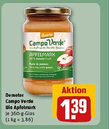 Demeter Campo Verde Bio Apfelmark