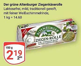 Der grüne Altenburger Ziegenkäserolle