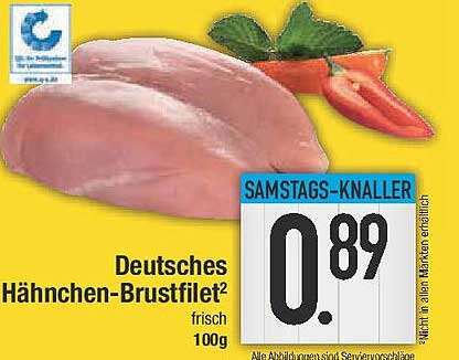Deutsches Hähnchen-Brustfilet frisch 100g