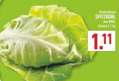 Deutschland Spitzkohl aus NRW, Klasse 1, 1 kg