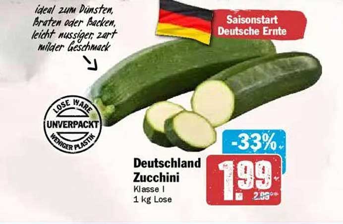 Deutschland Zucchini Klasse I 1 kg Lose