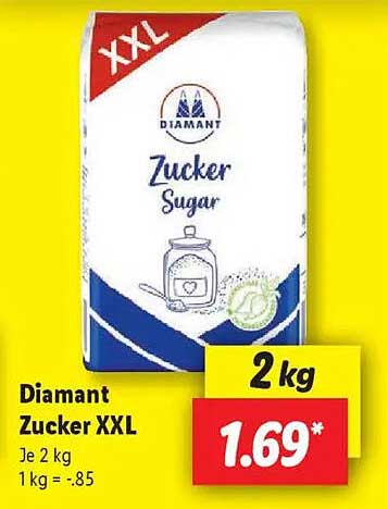 Diamant Zucker XXL - 2 kg für nur 1,69 €