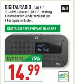 DIGITALRADIO _DAB 71" PLL-UKW-Radio mit DAB+-Empfang