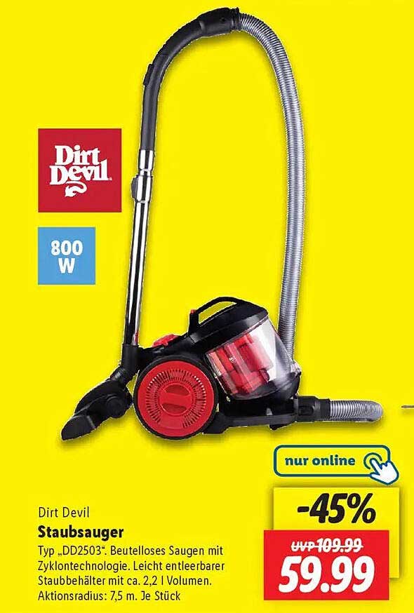 Dirt Devil Staubsauger Typ ‚DD2503‘