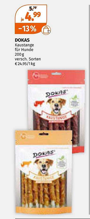 DOKAS Kaustange für Hunde 200g
