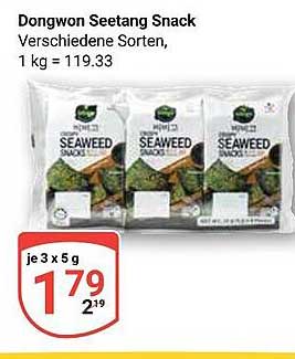 Dongwon Seetang Snack - Verschiedene Sorten