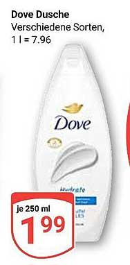 Dove Dusche - Verschiedene Sorten, 250 ml für je 1,99