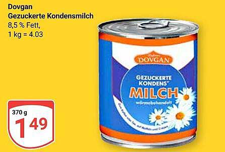 Dovgan Gezückerte Kondensmilch 370 g
