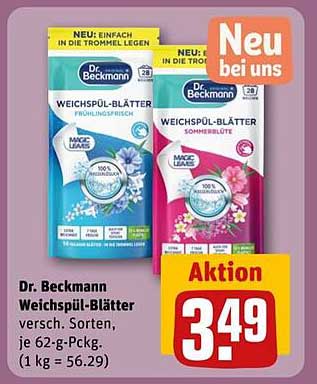 Dr. Beckmann Weichspül-Blätter - Verschiedene Sorten