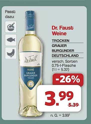 Dr. Faust Weine - Trocken Grauer Burgunder Deutschland