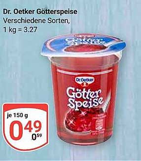 Dr. Oetker Götterspeise Verschiedene Sorten, 150 g für 0,49 €