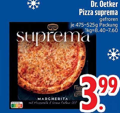 Dr. Oetker Pizza Suprema Margherita gefroren